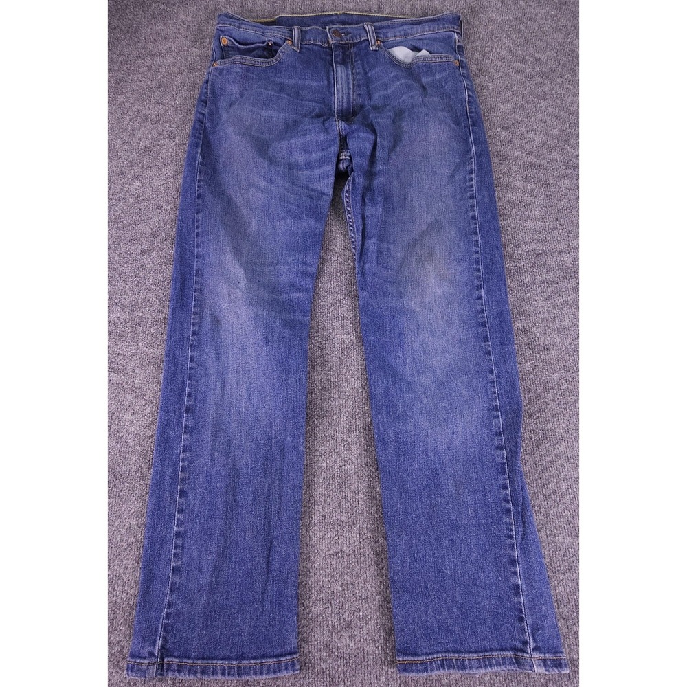 Levis 505 Jeans Mens 36x30‎ Blue Denim Straight Leg Regular Fit Zip Fly 5 Pocket